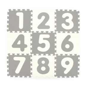Mat De Rompecabezas De Números Gris 9 Pzas - Koala Kids