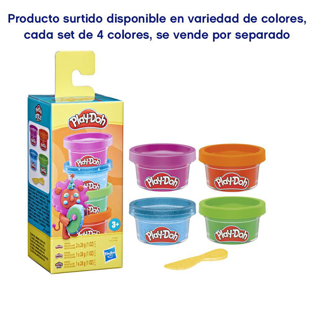 Set de Plasticina Mini Play-Doh Sparkle de 4 Piezas - Colores Surtidos Mini Pack De Masas…