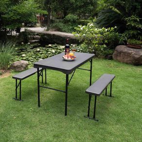 Conjunto-de-Mesa-y-Bancas-Plegables-de-3-Piezas-Gris