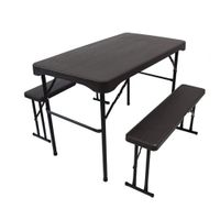Conjunto-de-Mesa-y-Bancas-Plegables-de-3-Piezas-Gris