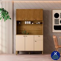 Gabinete Café Y Vainilla 6 Puertas - Z