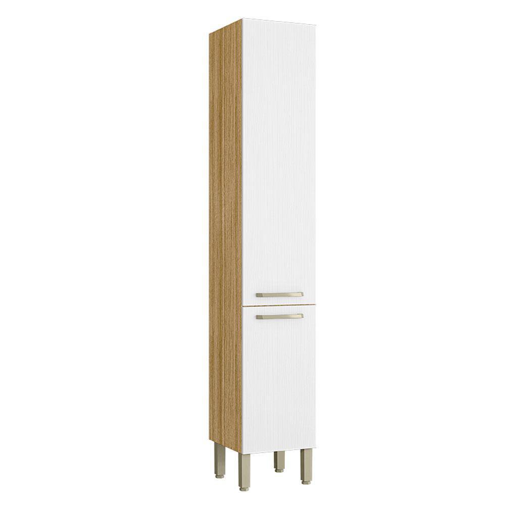Despensa con 2 Puertas 36.5 x 40.3 x 208 cm Color Blanco Cenizo