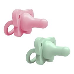Set De Pepes De Silicón Rosado Y Verde 0-6 M - Dr. Browns