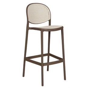 Silla Alta Café y Beige de 40.5x50x76 Cm - Zmobili