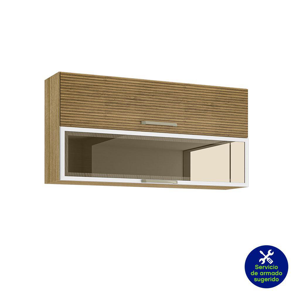 Gabinete Aéreo con 2 Puertas 120 x 29.1 x 60 cm Color Blanco Cenizo