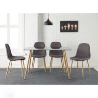 Comedor Kurt con Mesa de Vidrio 5 Pzas