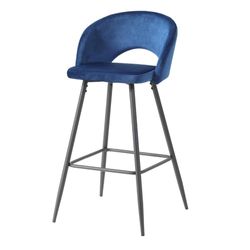 Silla de Bar Pireo Azul de 49x50x90 Cm