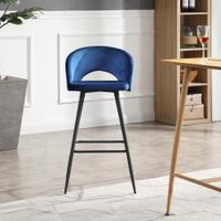 Silla de Bar Pireo Azul de 49x50x90 Cm