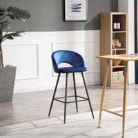 Silla de Bar Pireo Azul de 49x50x90 Cm