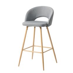 Silla de Bar Pireo Gris de 49x50x90 Cm