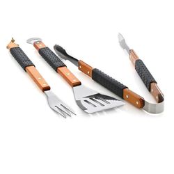 Set De 3 Accesorios Para Bbq Acero Inoxi - Solaris