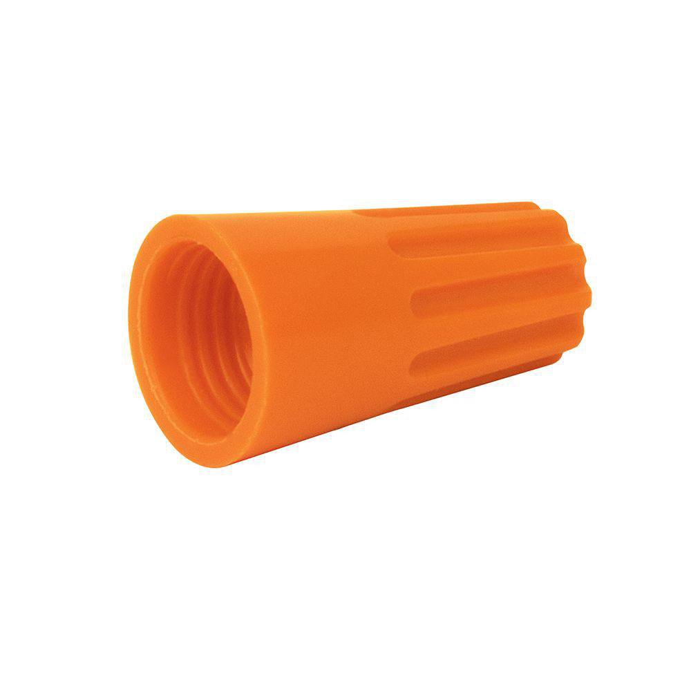 Conector Tipo Capuchón Ciego con Rosca 14–12 AWG Naranja 10 Unidades