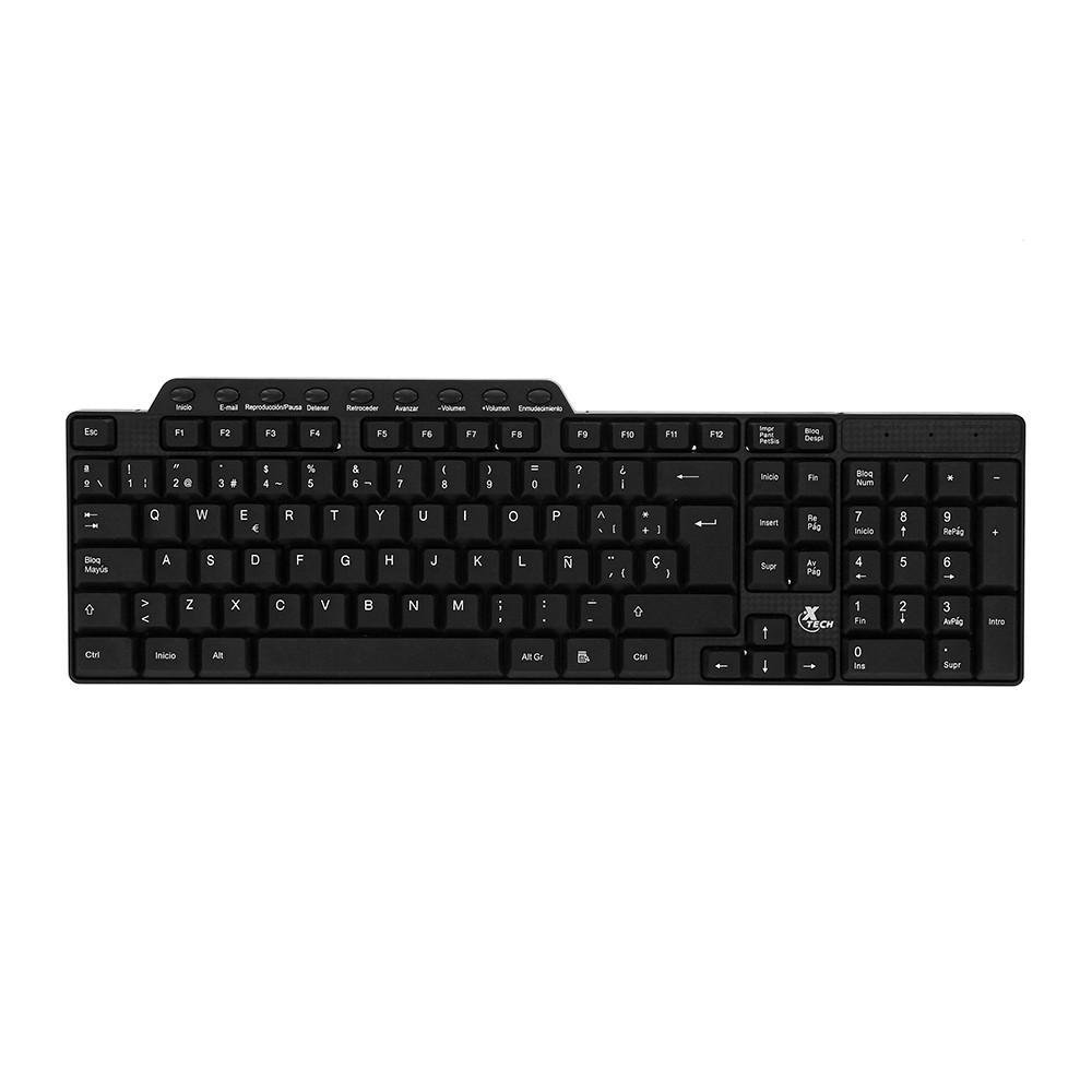Teclado Multimedia Alámbrico Color Negro