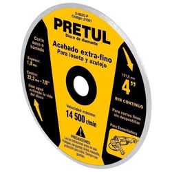 Disco Para Corte De Azulejo 4 Plg - Pretul