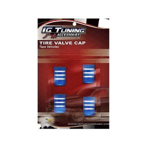 Set De Tapones Azul Para Válvula De Llanta 4 Pzas - Ig Tuning