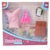 Set De Blusa Y Falda Rosada Con Accesorios Para Muñeca 12 Plg - Tip-top