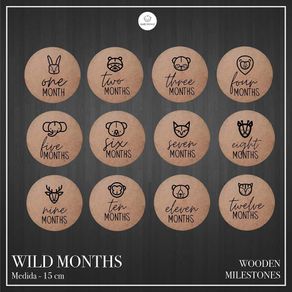 Milestone Para Crecimiento Bebé De Madera 12 Meses - Baby Monat