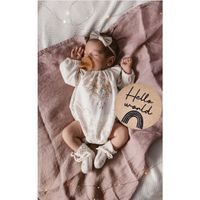 Milestone Para Crecimiento Bebé De Madera 12 Meses - Baby Monat
