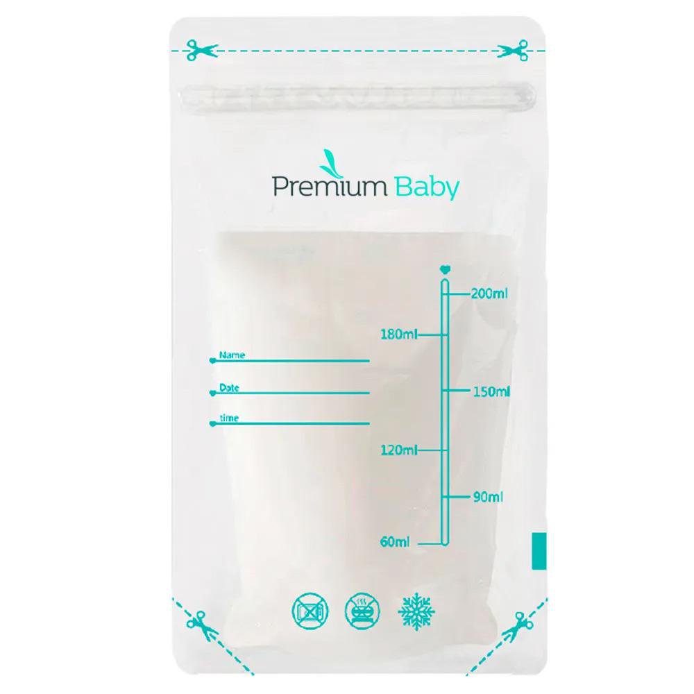 Set de Bolsas para Almacenamiento de Leche Materna Pre Esterilizadas BPA Free de 30 Unidades de 200 mL Bolsas para Almacenamiento de Leche Materna 200 mL BPA Free 30 Unidades