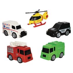 Set De Vehículos De Servicio 5 Pzas - Taiwan Powco