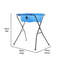 Bañera Con Pedestal Azul Transparente - Premium Baby