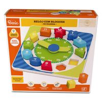 Reloj Educativo Con Bloques De Madera - Benic