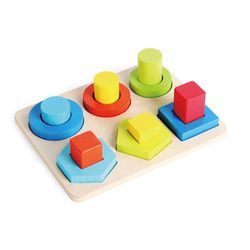 Tablero Educativo Formas De Madera De 13 Pzas - Benic