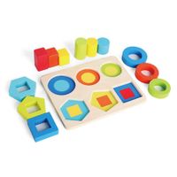 Tablero Educativo Formas De Madera De 13 Pzas - Benic