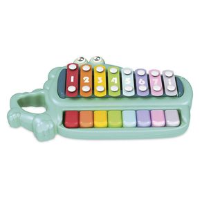 Juego Educativo 2 En 1 Xilófono Y Piano Diseño Cocodrilo - Benic