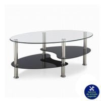 Mesa De Centro De Vidrio Ovalada - Z