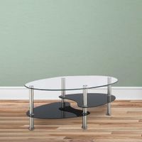 Mesa De Centro De Vidrio Ovalada - Z