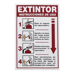 Rótulo Extintor Instrucciones De Uso