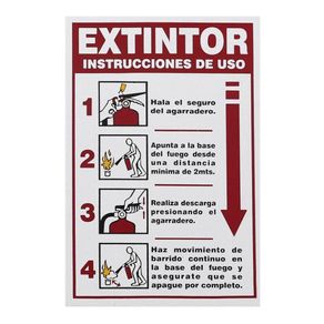 Rótulo Extintor Instrucciones De Uso