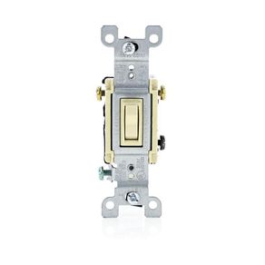 Interr. 3 Vías Sencillo Marfil - Leviton