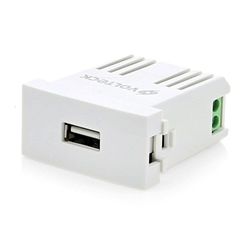 Tomacorrientes + Usb  Blanco 1 Pza - Volteck
