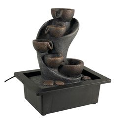 Fuente Con Luz Cascad de Jarrones De 23x17.5x27 Cm - Concepts