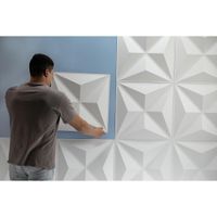 Panel Decorativo Estrella De Pvc Blanco 19.7 Plg - Ace