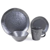 Vajilla Negra Earth De 16 Pzas - Toscana