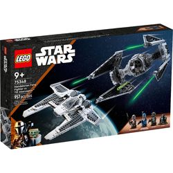 Mandalorian Fang Fighter Vs Tie Interceptor Star Wars 75348 - Lego