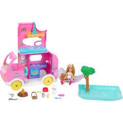 Set De Juego Muñeca Chelsea Camper 2 En 1 - Barbie