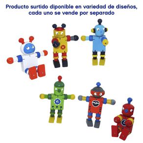 Robot De Madera Diseños Surtidos - Koala Kids