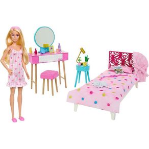 Set De Muñeca Y Habitación 15 Accesorios - Barbie