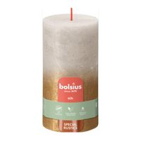 Vela-Pillar-Gris-Dorado-6.8x6.8x13-Cm---Bolsius