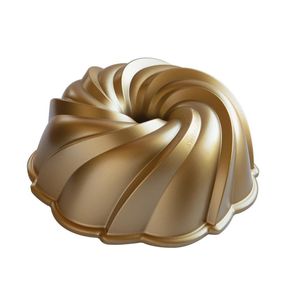 Molde Redondo Para Hornear Pasteles Dorado 10 Tazas - Nordic Ware