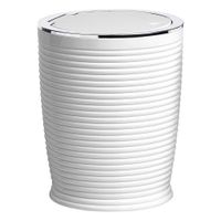 Basurero Elegance Blanco Cromado 5 L - Viva