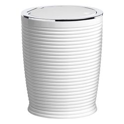 Basurero Elegance Blanco Cromado 5 L - Viva