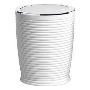 Basurero Elegance Blanco Cromado 5 L - Viva