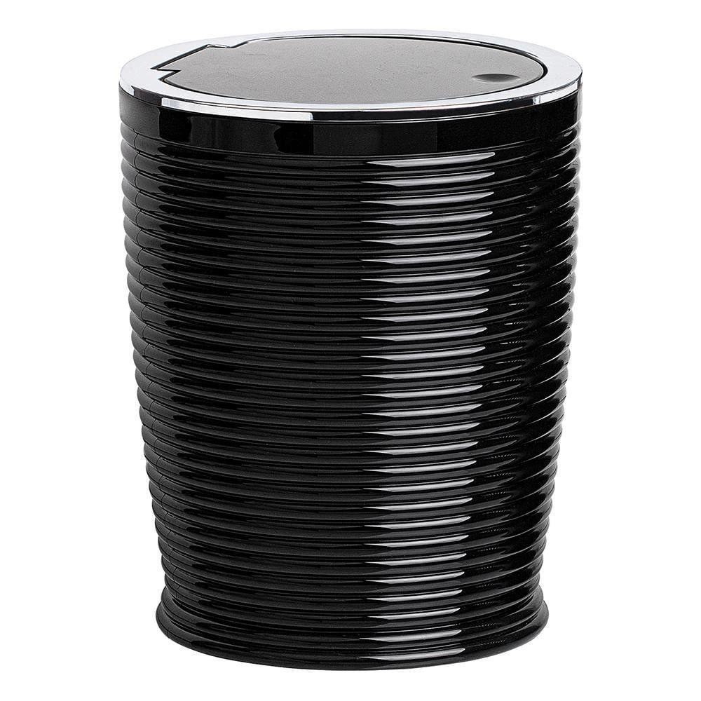 Basurero Elegance de 5 Litros Negro y Cromo