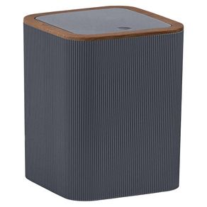 Basurero Cuadrado Gris Madera 5 L - Viva