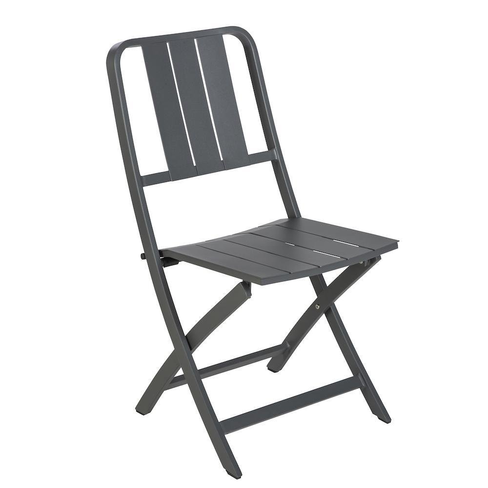 Silla Plegable de Jardín Lima de Aluminio Varios Colores Gris Oscuro
